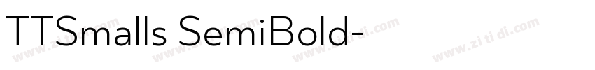TTSmalls SemiBold字体转换